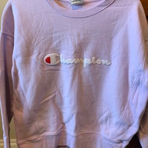 purple champion crewneck